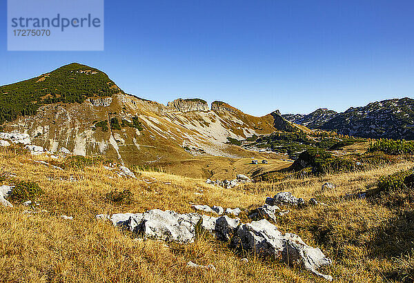 Blick auf das Loser Plateau an einem sonnigen Tag  Altaussee  Salzkammergut  Steiermark  Österreich