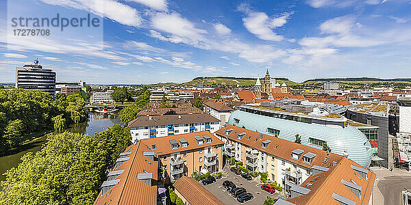 Deutschland  Baden-Württemberg  Heilbronn  Panorama der Auenstadt