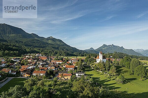 Grainbach  Samerberg  Drohnenaufnahme  Oberbayern  Bayern  Deutschland  Europa