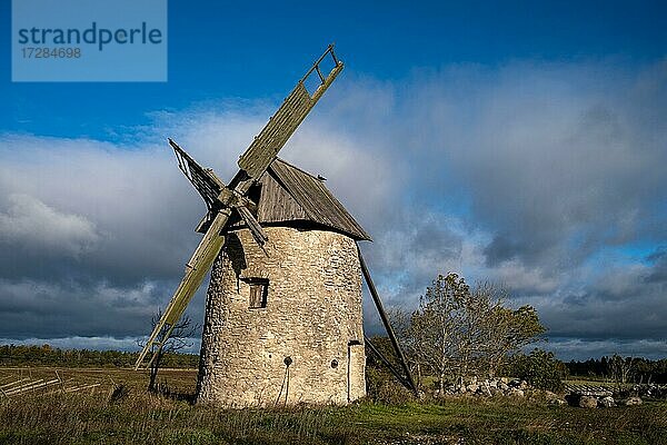 Verlassene Windmühle  Gotland  Schweden  Europa