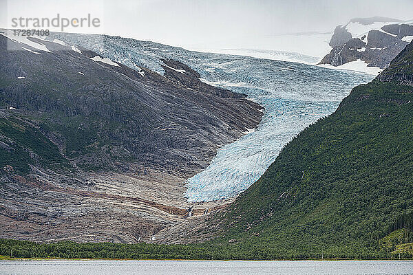 Svartisen-Gletscher am Kystriksveien  Norwegen