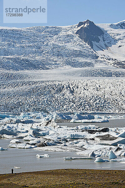 der majestätische Gletscher Fjallsjökull im Süden von Island