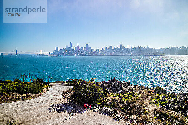 Eine Silhouette der Stadt San Francisco in Kalifornien