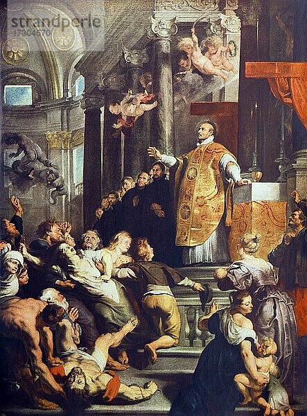 Ignatius von Loyola heilt Besessene  Gemälde von Peter Paul Rubens  um 1620