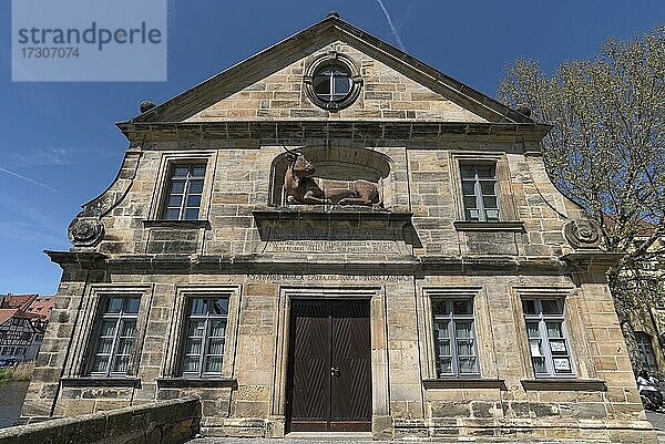 Historisches Schlachthaus von 1742-1903 und Fleischbank  bis 1950 Fleischverkaufshalle  heute Teil der Bibliothek der Universität  Bamberg  Oberfranken  Bayern  Deutschland  Europa