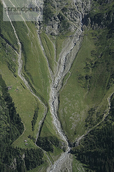 Luftaufnahme Lauterbrunnental  Kanton Bern  Schweizer Alpen  Schweiz