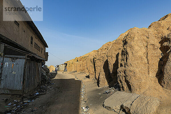 Alte Sandsteinmauer  Kano  Staat Kano  Nigeria  Westafrika  Afrika