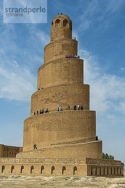 Spiralminarett der Großen Moschee von Samarra  UNESCO-Weltkulturerbe  Samarra  Irak  Naher Osten