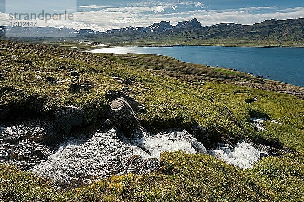 Bachlauf  Borgarfjörður  Island  Europa