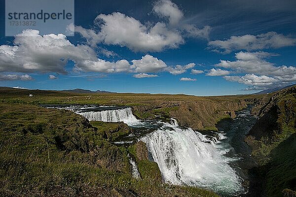 Reykjafoss  bei Varmahlíð  Skagafjörður  Norðurland vestra  Island  Europa