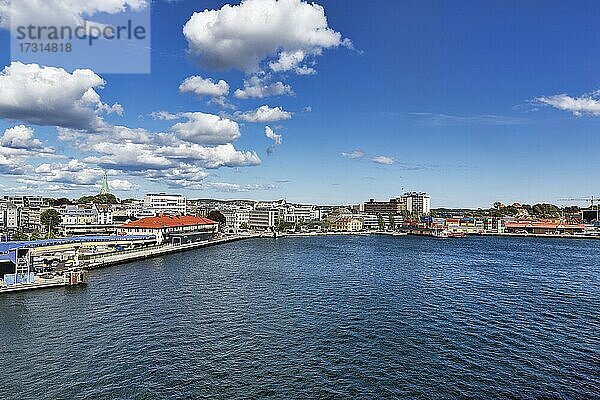 Stadtansicht Kristiansand  Agder  Sørlandet  Skagerrak  Norwegen  Europa