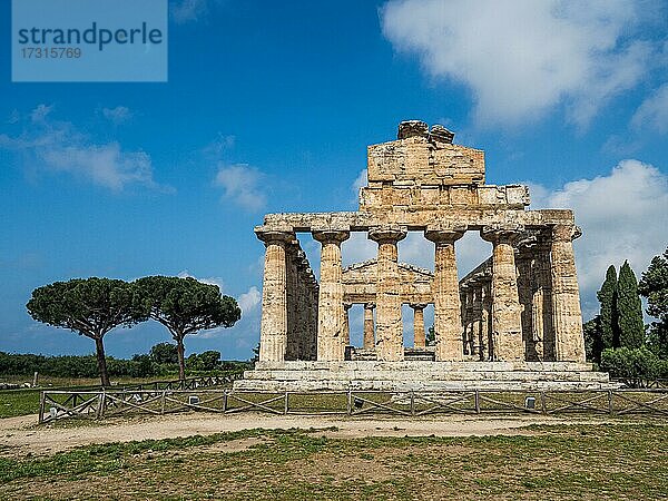 Athenatempel  Paestum  Kampanien  Italien  Europa