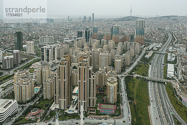 Türkei  Istanbul  Luftaufnahme des Stadtteils Atasehir