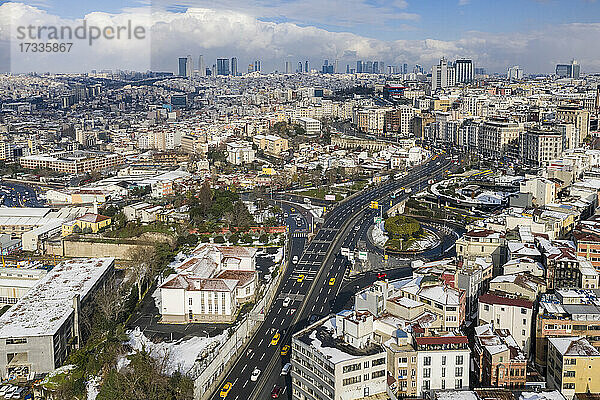 Türkei  Istanbul  Luftaufnahme des Stadtteils Beyoglu