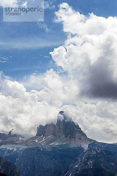 Italien  Südtirol  Drei Zinnen vom Gipfel des Specie-Gebirges