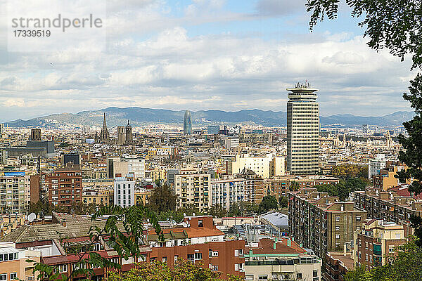 Spanien  Barcelona  Blick auf die Stadt