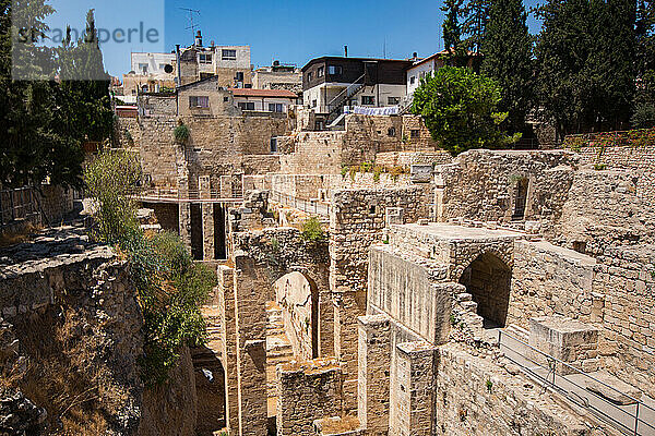 Asien_Naher Osten_Israel_Jerusalem_Kirche der Heiligen Anna_ Ruinen der byzantinischen Kirche