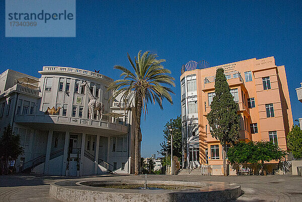 Asien_Naher Osten_Israel_Tel Aviv_Weiße Stadt_ Bauhaus-Architektur_Bialik-Platz