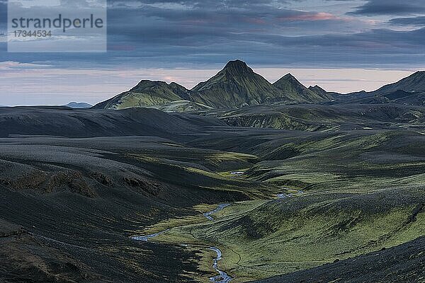 Uxatindar  isländisches Hochland  Island  Europa