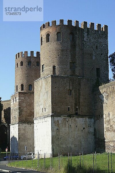 Porta San Sebastiano  Stadttor in Aurelianische Mauer  Rom  Latium  Italien  Europa