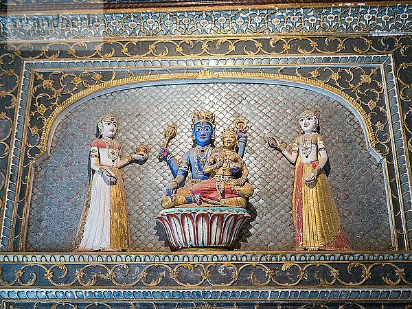 Darstellung einer Hindu Gottheit  Junaghar Fort  Bikaner  Rajasthan  Indien  Asien
