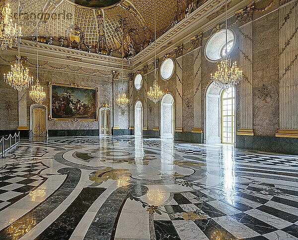 Marmorsaal  Neues Palais  Sanssouci  Potsdam  Brandenburg  Deutschland  Europa