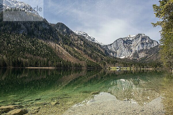 Vorderer Langbathsee  Höllengebirge  Brunnkogel  Ebensee  Salzkammergut  Österreich  Europa