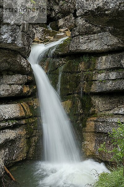 Wasserfall Torrente Boite  Dolomiten  Alpen  Region Venetien  Italien  Europa