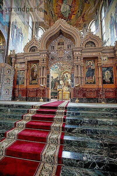 Kirche des Erlösers auf Blut  St. Petersburg  Russland  Europa
