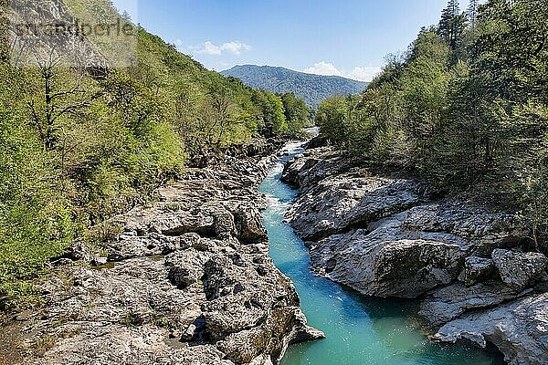 Fluss in Guzeripl  Adigeya  Russland  Europa