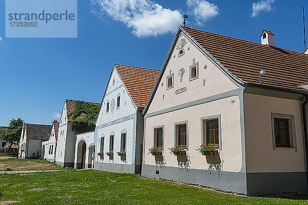 Das historische Dorf Holasovice  UNESCO-Welterbestätte  Südböhmen  Tschechische Republik  Europa