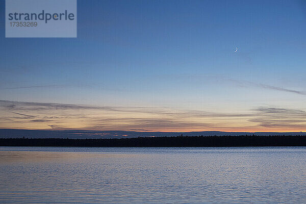 Usa  Maine  Cooper  Sunset at Cathance Lake