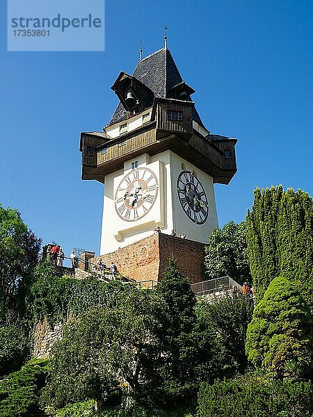 Grazer Uhrturm  Graz  Steiermark  Österreich  Europa