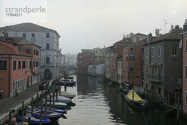 Kanal Riva Vena  Chioggia in der Lagune von Venedig  Veneto Venetien  Italien  Europa