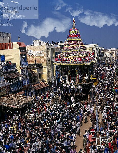 Chariot-Festival in Madurai  Tamil Nadu  Indien  Asien