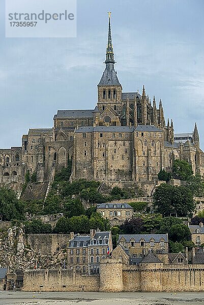 Mont Saint-Michel  gehört zum Unesco-Welterbe  Le Mont-Saint-Michel  Normandie  Frankreich  Europa