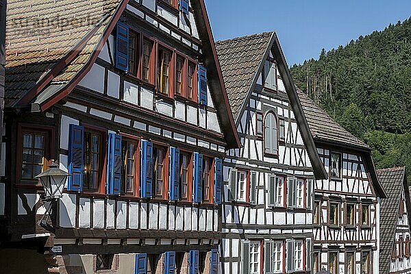 Fachwerkhäuser in Schiltach im Kinzigtal  Schwarzwald  Baden-Württemberg  Deutschland  Europa