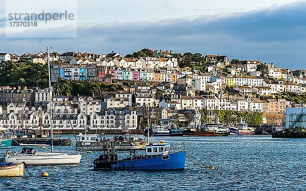 Brixham Marina and Harbour  Torbay  Devon  England  Großbritannien  Europa