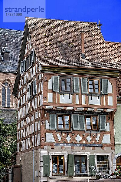 Fachwerkhaus in der Altstadt von Ladenburg  Baden-Württemberg  Deutschland  Europa