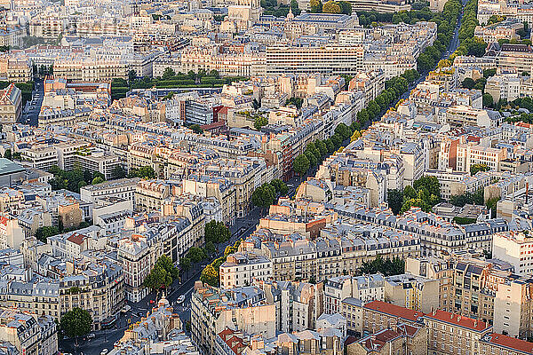 Blick auf einen Boulevard  der durch ein Pariser Wohnviertel führt.
