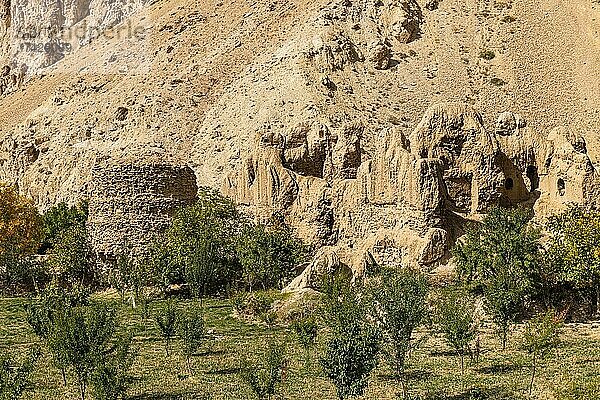 Buddhistische Stupa und Ausgrabungen in Keligan  Provinz Yakawlang  Bamyan  Afghanistan  Asien
