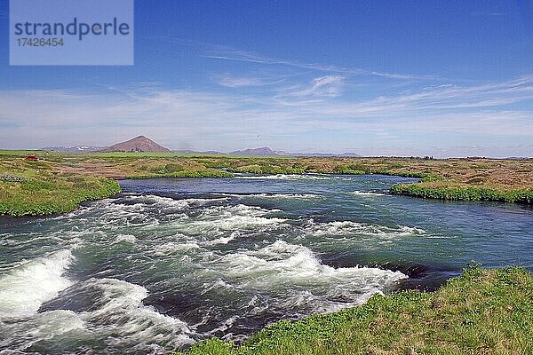 Stromschnellen  Laxa  Myvatn  Island  Europa