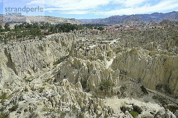 Bizarre Felsformationen im Valle de la Luna  La Paz  Bolivien  Südamerika