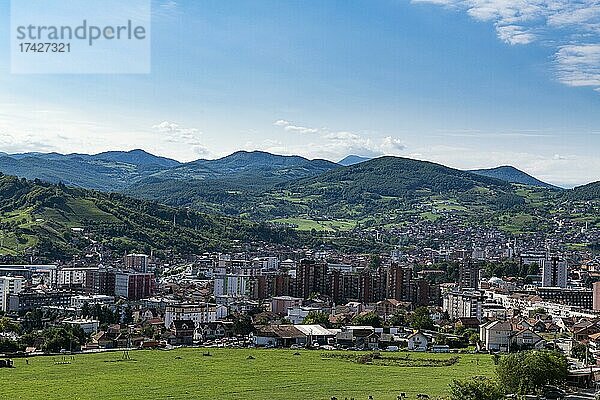 Aussichtspunkt über Novi Pazar  Südserbien