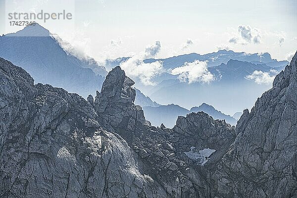 Felsen und Geröll  Berglandschaft  Berchtesgadener Alpen  Berchtesgadener Land  Oberbayern  Bayern  Deutschland  Europa