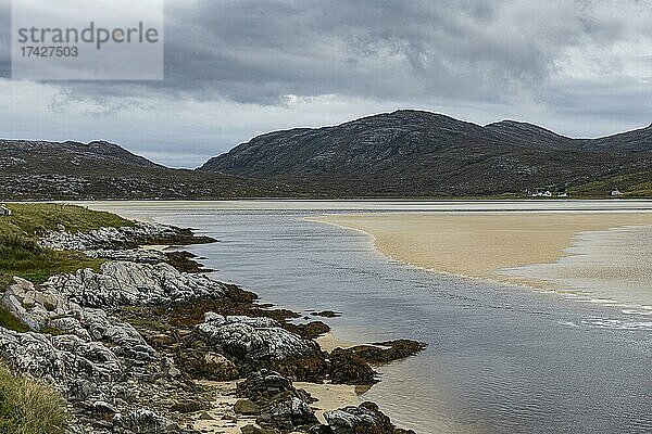 Luskentyre Beach  Insel Harris  Äußere Hebriden  Schottland  UK