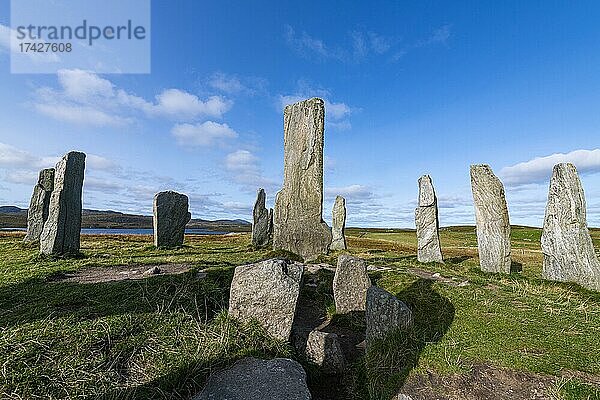 Callanish-Steine aus dem Neolithikum  Isle of Lewis  Äußere Hebriden  Schottland  UK