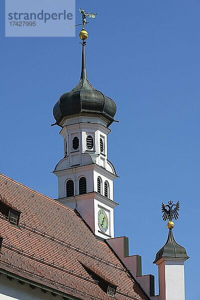 Rathausturm  Kempten  Allgäu  Bayern  Deutschland  Europa