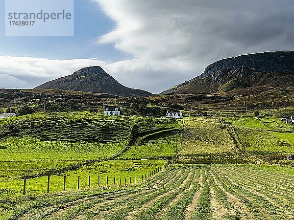 Landschaft auf der nordöstlichen Isle of Skye  Schottland  UK