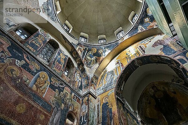 Schöne Wandmalereien  Unesco-Welterbe Kloster Studenica  Novi Pazar  Serbien  Europa